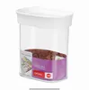 A clear studio shot of a transparent food storage container with a white lid, filled with brown food items. Anteprima dell’immagine prodotto