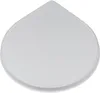 A white, teardrop-shaped lid with a textured surface is shown against a white background. Produktbild-Vorschau