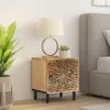 vidaXL Nachttisch 40x33x46 cm Massivholz Mango Produktbild-Vorschau 3