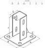 KLAK 40 - Pfostenkonsole Bodenmontage 40x40 Aluprofil inkl. Produktbild-Vorschau 3