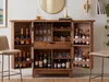FineBuy Hausbar Sheesham Massivholz Barschrank 65 cm Bar Produktbild-Vorschau 2