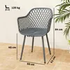 Outsunny Gartenstuhl 4er Set UV-beständige Gartenstühle mit Produktbild-Vorschau 3