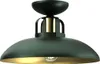 A close-up studio shot of a black and gold ceiling light fixture. Produktbild-Vorschau