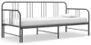 vidaXL Ausziehsofa Bettgestell Grau Metall 90x200 cm Produktbild-Vorschau 8