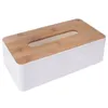 A white tissue box with a bamboo lid is shown against a white background. Náhled obrázku produktu