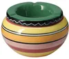 Aschenbecher - farbig - D14 cm - Steingut - grun - rund - Produktbild-Vorschau 1