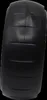 A close-up side view of a black rubber tire with horizontal tread lines. Produktbild-Vorschau