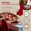 DETEX® Stuhlhussen 6er Set Rot Hochzeit Stretch  Dehnbar Produktbild-Vorschau 2