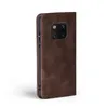 A brown flip cover case for a smartphone is shown against a white background. Produktbild-Vorschau