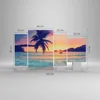 Bild auf Leinwand - Leinwandbild - Meer Strand Palme - Produktbild-Vorschau 3