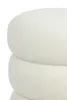 A close-up view of a white, textured pouf. Produktbild-Vorschau