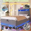 Hydraulická postel s polstrováním Flieks 140 x 200 cm s LED Náhled obrázku produktu 8