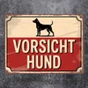 Vorsicht Hund Vintage Silhouette Metallschild in 15x20 cm Produktbild-Vorschau 2