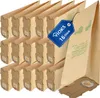 A stack of vacuum cleaner bags with a blue tag. Produktbild-Vorschau