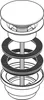 Hansgrohe scarico a scomparsa Push Open 1 1/4" 50100000 Anteprima dell’immagine prodotto 5