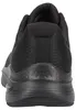 The back view of a black Skechers Arch Fit shoe. Produktbild-Vorschau
