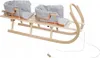 Doppelschlitten mit Winterfußsack Schlitten Holzschlitten Produktbild-Vorschau 1