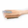 Holz Grillbürste Messing | 45cm Produktbild-Vorschau 4