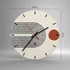 Wanduhr - Rund - Glasuhr - Abstraktion Grafik Linien - Produktbild-Vorschau 3