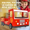 CASARIA® Lit Enfant Camion de Pompier 90x200 cm Rouge – Lit Voir les images du produit 2