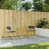 3-tlg. Bistro-Set Klappbar mit Kissen Bambus Produktbild-Vorschau 3