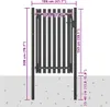 Portail de jardin en acier 1x2 m Anthracite Voir les images du produit 3
