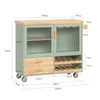 A diagram of a mobile kitchen island with dimensions indicated by lines and text. Anteprima dell’immagine prodotto