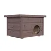 QLS Maison pour chat d'extérieur en bois 40 x 50 x 37 cm, Voir les images du produit 6