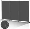 Paravent auf Rollen 3 teilig Anthrazit 263x181 cm Outdoor Produktbild-Vorschau 1