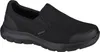 A black Skechers slip-on shoe is shown from a side angle against a white background. Produktbild-Vorschau