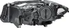 A black car headlight assembly shown from a side-angle. Produktbild-Vorschau