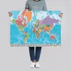 Plakatowa mapa świata jest fizyczno-polityczna Podgląd zdjęcia produktu 4