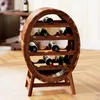 CASARIA® Weinregal Fass 12 Flaschen Akazie Massiv Holz Produktbild-Vorschau 3