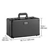 A black storage box with dimensions indicated by measurement lines and text. Anteprima dell’immagine prodotto