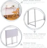 Collage of images showcasing a foldable desk and its features. Produktbild-Vorschau