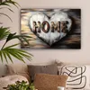 MuchoWow© Leinwandbilder 60x40 cm - Motiv: Home und Herz, Produktbild-Vorschau 2