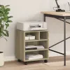 vidaXL Stojan na tiskárnu s kolečky Sonoma dub 41x32x48 cm Náhled obrázku produktu 3