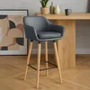 CLP 2er Set Barhocker Grant Kunstleder Buchenholzgestelle Produktbild-Vorschau 3