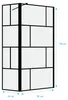 Paroi de douche avec pivot 80+40x195cm - Sérigraphie type Voir les images du produit 5
