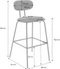 sweeek - 2er-Set Barhocker mit eichenfarbenem Holzdekor, Produktbild-Vorschau 6