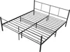 A black metal bed frame against a white background. Voir les images du produit