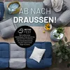 Outdoor seating arrangement with beanbag sofa and cushions. Náhled obrázku produktu
