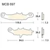 TRW Bremsbelagsatz EC MCB697EC KX80  RM85 RD Produktbild-Vorschau 3
