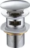 A chrome-plated pop-up drain stopper for a sink. Produktbild-Vorschau