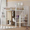 Letto a soppalco Flieks 140x200cm con scale, letto a Anteprima dell’immagine prodotto 1