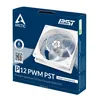The image shows the retail packaging of a computer fan. Produktbild-Vorschau