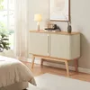 Kommode ‘Tysvær’ mit 2 Schiebetüren 110 x 40 x 80 cm Bambus Produktbild-Vorschau 1