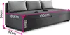 Schlafsofa Misti III - Einzelbett mit Kissen, Sofa mit Produktbild-Vorschau 4