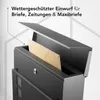 NewHabitat Briefkasten Anthrazit mit Zeitungsfach Produktbild-Vorschau 6