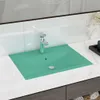 vidaXL Luxus-Waschbecken mit Hahnloch Matt-Hellgrün 60x46 Produktbild-Vorschau 2